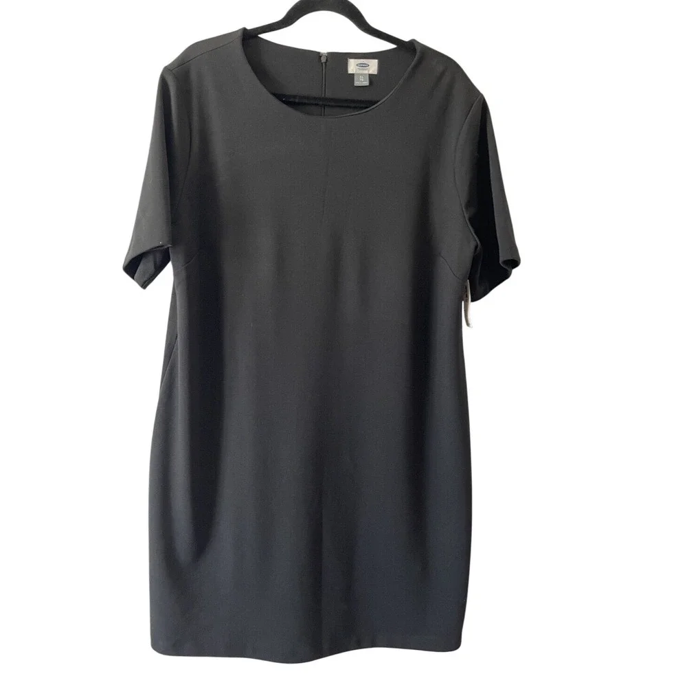Black Short Sleeve Dress Old Navy Size‎ XL New With Tags - Polyester Blend